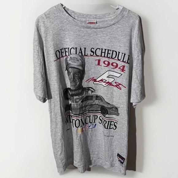 Share Vintage 90s Y2K Mark Martin NASCAR single stitch racing T-shirt size XL - Picture 1 of 6